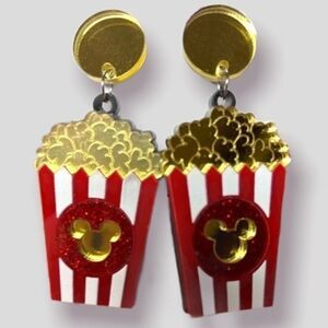 Mickey popcorn bucket acrylic dangle earrings​